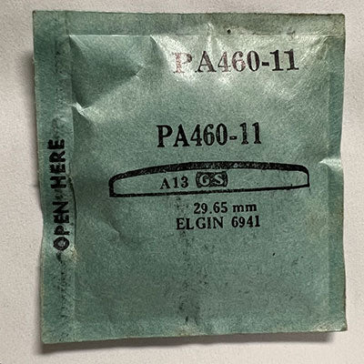 ELGIN : 6941 - Round 29.65mm PA460-11