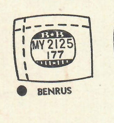 BENRUS - Cushion 21.2mm x 17.7mm
