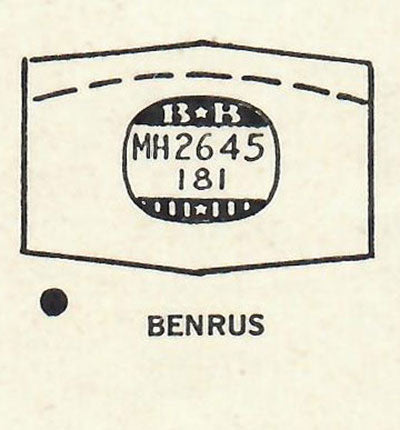 BENRUS : CHAMPION - Hexagon 26.4mm x 18.1mm