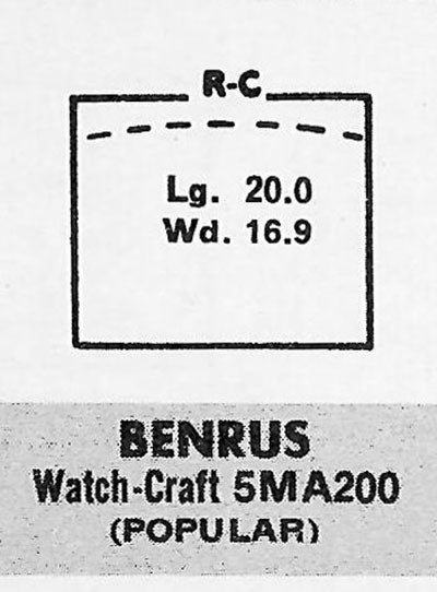 BENRUS : ADRIAN (AND OTHERS) - Rectangle 20.0mm x 17.1mm