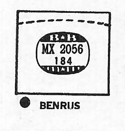 BENRUS : CASSIDY (AND OTHERS) - Rectangle 20.5mm x 18.4mm