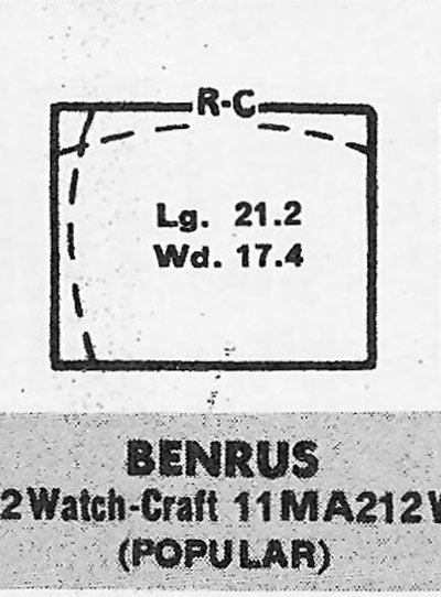 BENRUS : KILBURN - Rectangle 21.2mm x 17.4mm