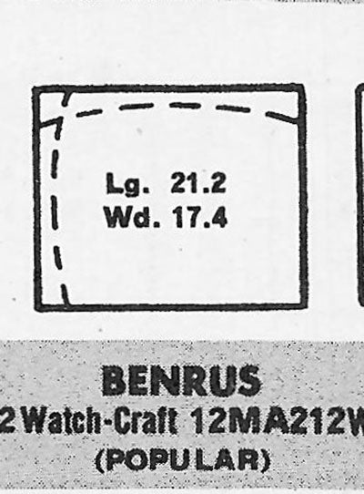 BENRUS - Rectangle 21.2mm x 17.4mm