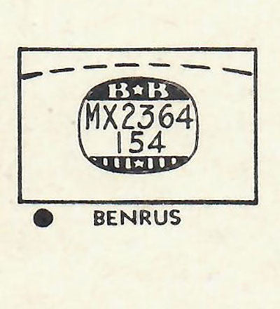 BENRUS : AMERICAN PILOT (AND OTHERS) - Rectangle 23.6mm x 15.4mm