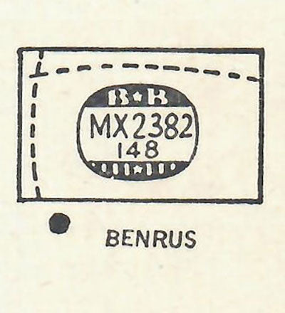 BENRUS - Rectangle 23.8mm x 14.8mm