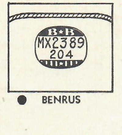 BENRUS : ACE (AND OTHERS) - Rectangle 23.8mm x 20.4mm DUREX