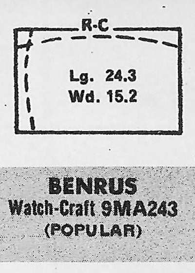 BENRUS : LORD LANSING (AND OTHERS) - Rectangle 24.3mm x 15.1mm