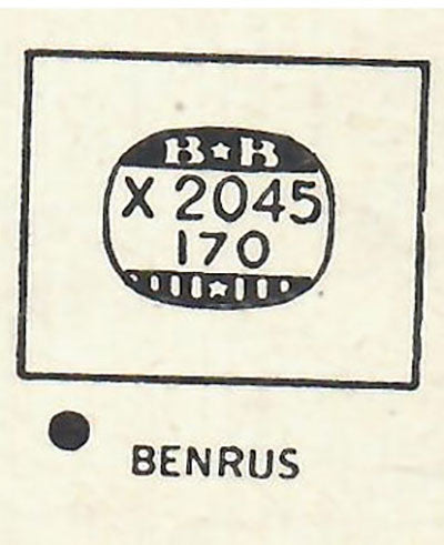 BENRUS - Rectangle 20.4mm x 17.0mm