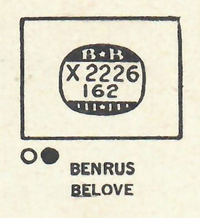 BENRUS - Rectangle 22.2mm x 16.2mm