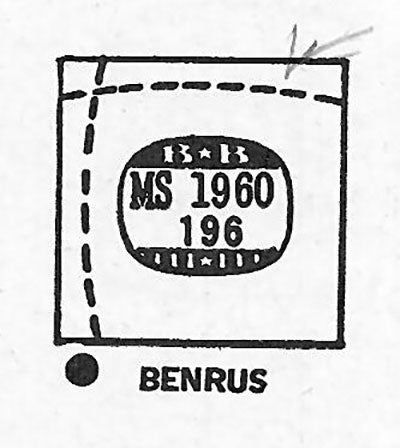BENRUS : MULTIPLE MODELS - Square 19.6mm x 19.6mm