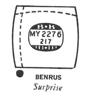BENRUS : SURPRISE & WALTHAM : 2049 - Tonneau 22.7mm x 21.7mm DUREX