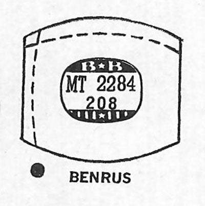 BENRUS : ELLSION & EMERY - Tonneau 22.8mm x 20.8mm