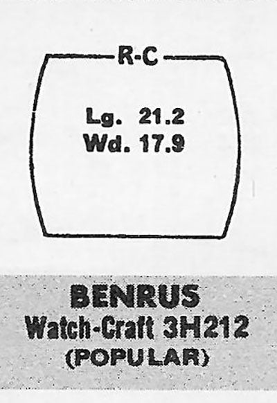 BENRUS - Tonneau 21.2mm x 17.9mm