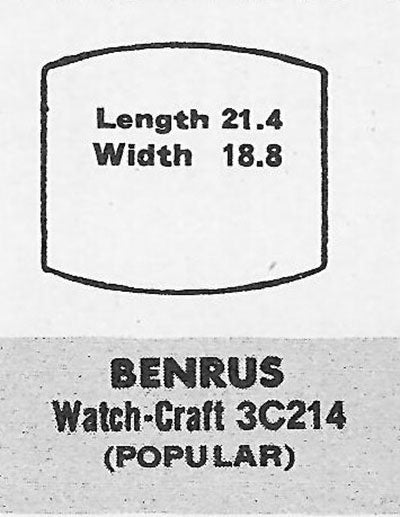 BENRUS - Tonneau 21.4mm x 18.8mm