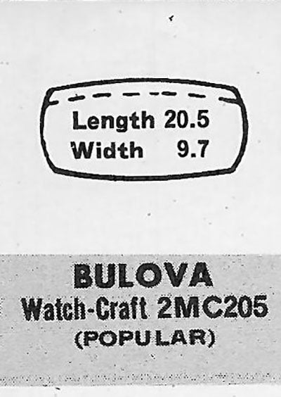 BULOVA - Cushion 20.6mm x 9.8mm