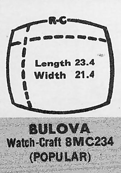 BULOVA - Cushion 23.4mm x 21.4mm