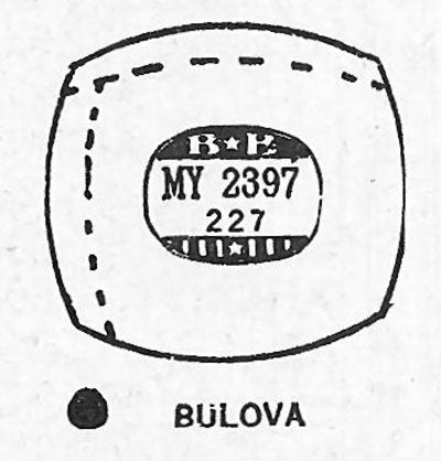 BULOVA : ACADEMY AWARD YY - Cushion 23.9mm x 22.7mm DUREX
