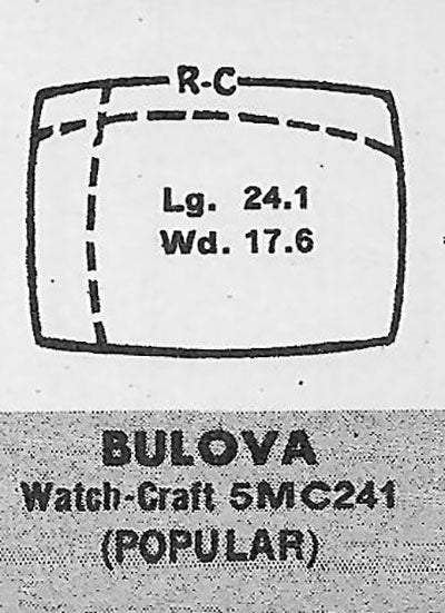 BULOVA : MULTIPLE MODELS - Cushion 24.1mm x 17.6mm