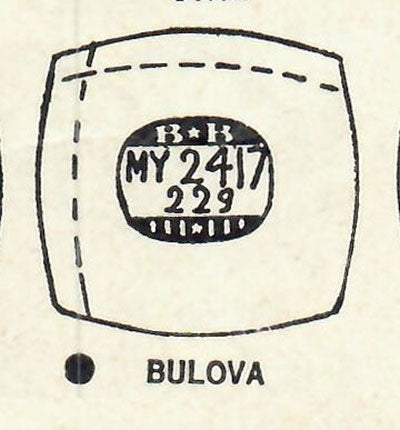 BULOVA : BREWSTER - Cushion 24.1mm x 22.9mm