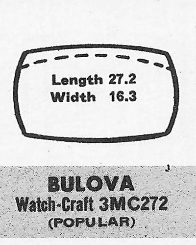 BULOVA - Cushion 27.2mm x 17.2mm