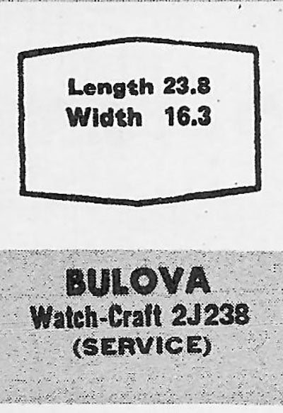 BULOVA - Hexagon 23.8mm x 16.3mm