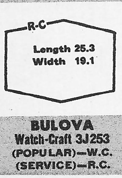 BULOVA - Hexagon 25.3mm x 19.1mm