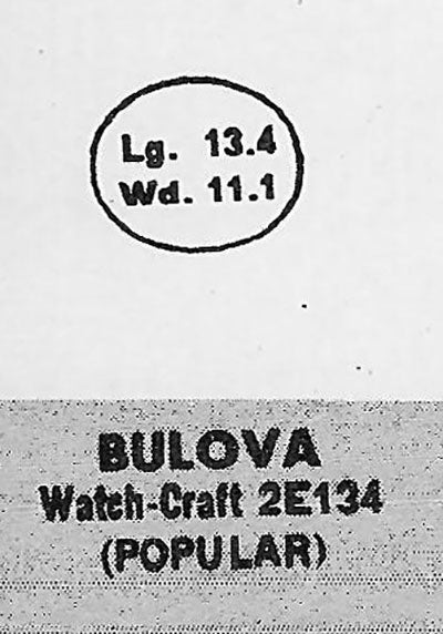 BULOVA : MULTIPLE MODELS - Oval 13.4mm x 11.0mm