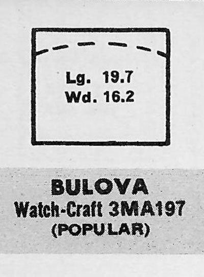 BULOVA - Rectangle 19.7mm x 16.2mm