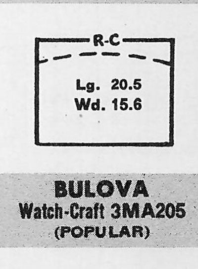 BULOVA - Rectangle 20.5mm x 15.6mm