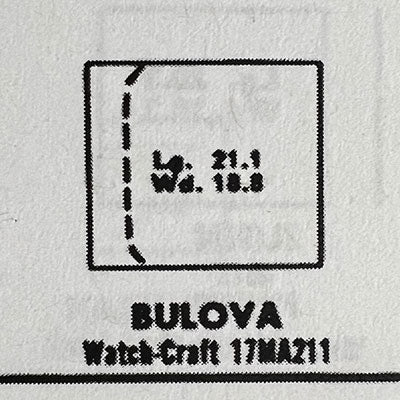 BULOVA - Rectangle 21.1mm x 18.8mm