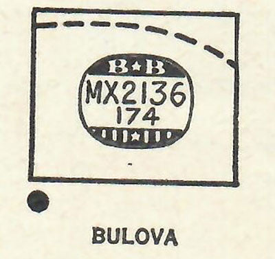 BULOVA - Rectangle 21.3mm x 17.4mm