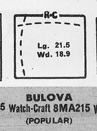 BULOVA : ANDREW - Rectangle 21.5mm x 18.9mm