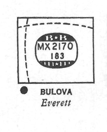 BULOVA : EVERETT - Rectangle 21.7mm x 18.3mm DUREX