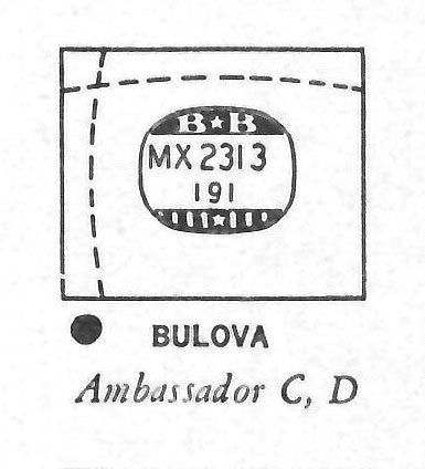 BULOVA : AMBASSADOR C (AND OTHERS) - Rectangle 23.1mm x 19.1mm