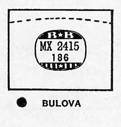 BULOVA : BRUNSWICK - Rectangle 24.1mm x 18.6mm