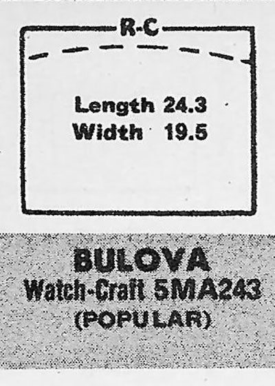 BULOVA - Rectangle 24.3mm x 19.5mm