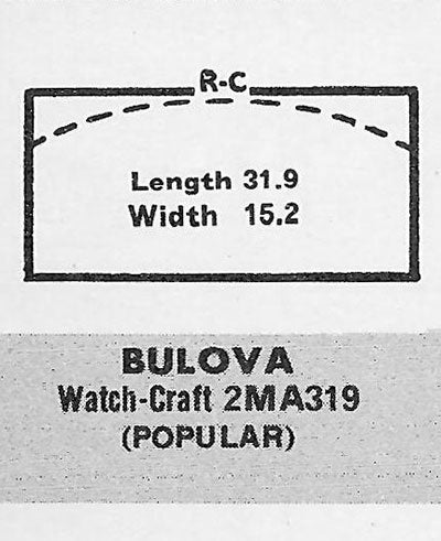 GRUEN : 330/292 & BULOVA - Rectangle 31.9mm x 15.2mm