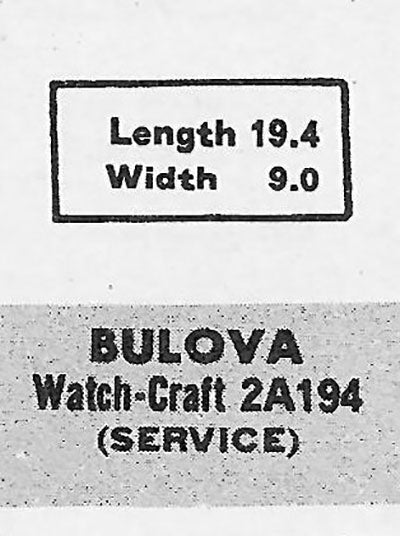 BULOVA - Rectangle 19.4mm x 9.0mm