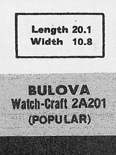 BULOVA - Rectangle 20.1mm x 10.8mm
