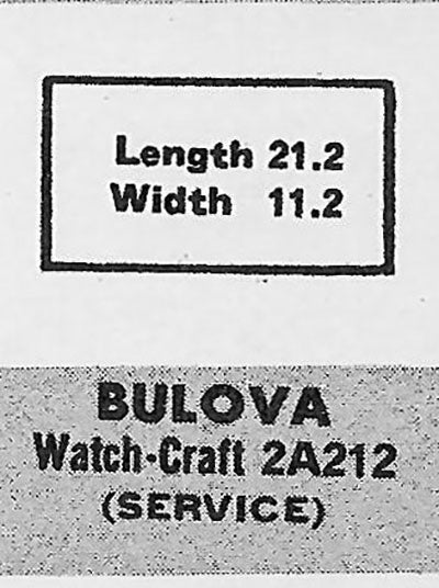 BULOVA - Rectangle 21.2mm x 11.2mm
