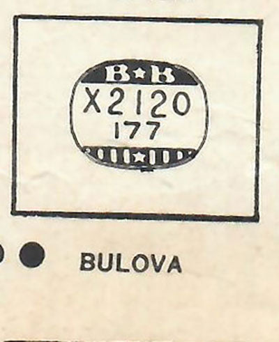 BULOVA : BROADCASTER & TIME KING A - Rectangle 21.2mm x 17.7mm