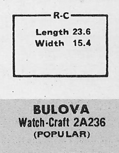BULOVA - Rectangle 23.6mm x 15.4mm