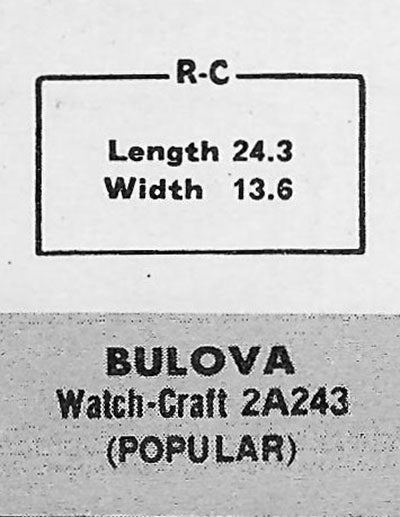 BULOVA - Rectangle 24.3mm x 13.6mm