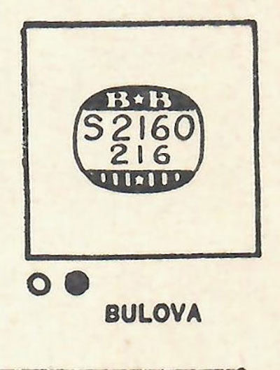 GRUEN : 777/3351 & BULOVA - Square 21.6mm x 21.6mm
