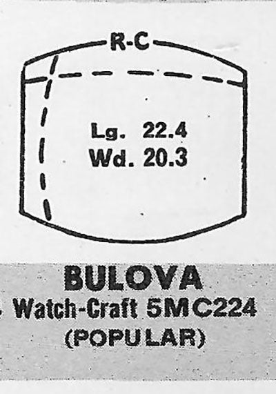 BULOVA : MULTIPLE MODELS - Tonneau 22.4mm x 20.3mm