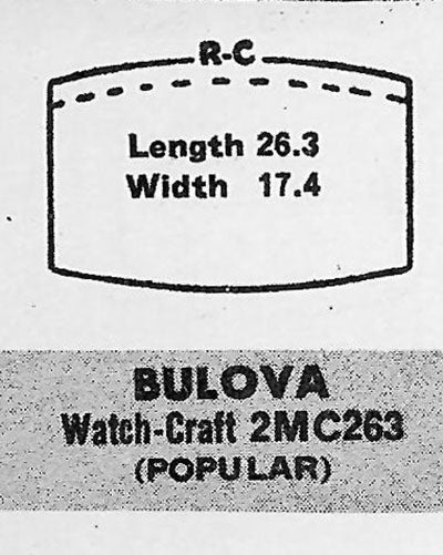 BULOVA - Tonneau 26.3mm x 17.4mm