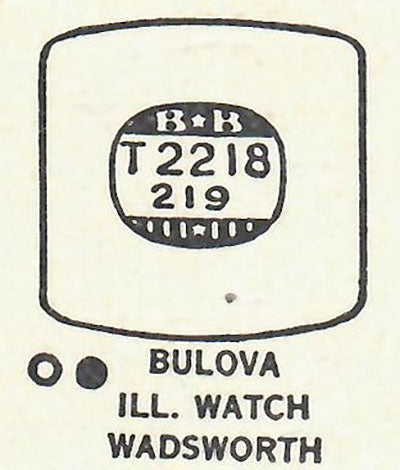 BULOVA & ILLINOIS - Tonneau w/Radius Corners 22.1mm x 21.9mm