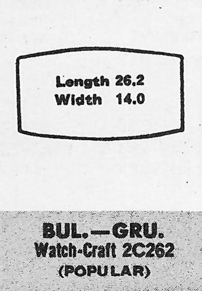GRUEN : 835/162 & BULOVA - Tonneau 26.2mm x 14.0mm