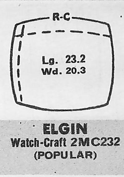 ELGIN : 6611 & 6611-12 AND ILLINOIS - Cushion 23.2mm x 20.3mm