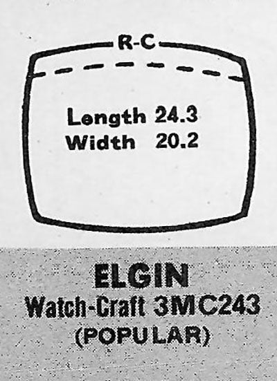 ELGIN : 8607 - Cushion 24.3mm x 20.1mm